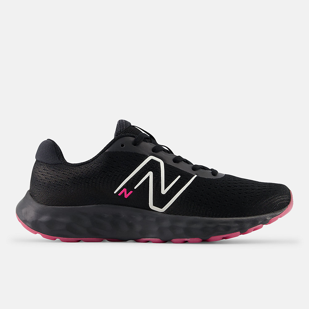 New Balance 520v8 Shoes Black with Hi-pink and Phantom